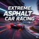 Extreme Asphalt Car Racing gameplay showing high-speed street race with nitro boost and drift action