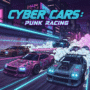Futuristic cyber car racing through neon-lit streets in Cyber Cars: Punk Racing game
