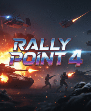 Rally Point 4 off‐road racing car drifting through a sandy desert track with nitro boost activated