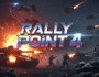 Rally Point 4 off‐road racing car drifting through a sandy desert track with nitro boost activated