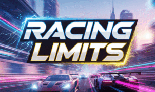 Fast-paced car racing action in the mobile game Racing Limits, featuring high-speed sports cars in a competitive environment.