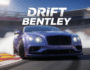 Blue Bentley Continental GT executing a high-speed drift on a racetrack with billowing tire smoke – perfect for Drift Bentley fans.”
