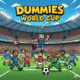 “Cartoon-style 2D soccer players battling in a Dummies World Cup online multiplayer match”